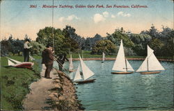 Miniature Yachting, Golden Gate Park Postcard