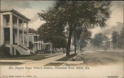 Mrs. Augusta Evans Wilson's residence, Government Street Mobile, AL Postcard Postcard Postcard