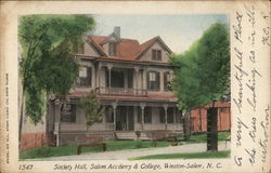 Society Hall, Salem Academy & College Postcard