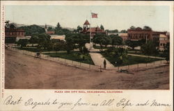 Plaza and City Hall Healdsburg, CA Postcard Postcard Postcard