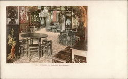 Interior of Chinese Restaurant Postcard