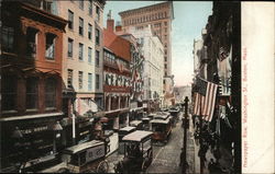 Newspaper Row, Washington St. Postcard