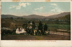 A View of Sonoma Valley California Postcard Postcard Postcard