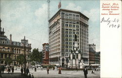 Majestic Building, Soldiers and Sailors Monument Postcard