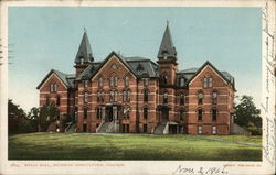 Wells Hall, Michigan Agricultural College Postcard