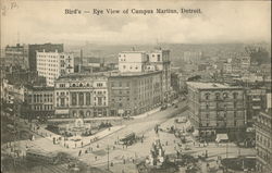 Bird's Eye View of Campus Martius Postcard