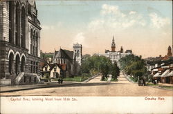 Capitol Ave. looking West from 16th St. Postcard