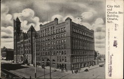 City Hall and Omaha Bee Building Postcard