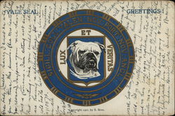 Yale Seal & Bulldog College Seals Postcard Postcard Postcard