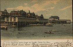 Oak Bluffs Bathing Beach and Pavilion Massachusetts Postcard Postcard Postcard