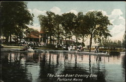 The Swan Boat Deering Oaks Portland, ME Postcard Postcard Postcard