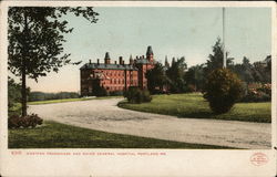 Western Promenade and Maine General Hospital Postcard