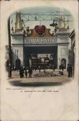 Entrance to Luna Park Postcard