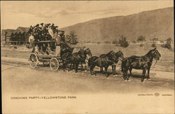 Coaching Party, Yellowstone Park Postcard