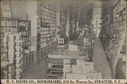 W.Y. Foote Co., Booksellers, 212 So. Warren St. Syracuse, NY Postcard Postcard Postcard