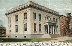 Free Public Library Trenton, NJ Postcard Postcard Postcard