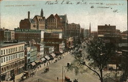 Looking Down Market Street Postcard