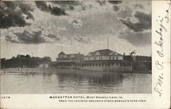 Manhattan Hotel, West Okoboji Lake Postcard