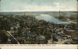 Bird's Eye View North East from observatory Bldg. Des Moines, IA Postcard Postcard Postcard