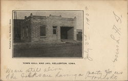 Town Hall and Jail Kellerton, IA Postcard Postcard Postcard