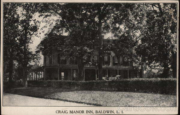 Craig Manor Inn, Long Island Baldwin, NY Postcard