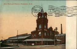 Erie Railroad Station Postcard