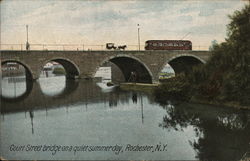 Court Street bridge on a quiet summer day Postcard