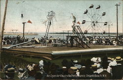 An Open Air Vaudeville Performance Postcard