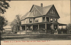 Residence of J.T. Burrows Postcard