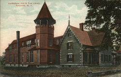 Cobblestone Hall & Free Library Fultonville, NY Postcard Postcard Postcard