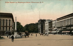 Public Square up Washington Street Watertown, NY Postcard Postcard Postcard