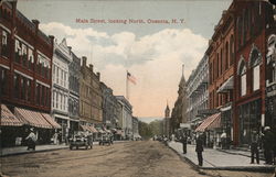 Main Street, Looking North Postcard