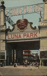 Entrance to Luna Park Coney Island, NY Postcard Postcard Postcard