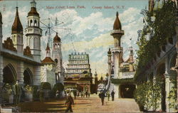 Main Court Luna Park Postcard