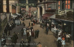 View of the Bowery Coney Island, NY Postcard Postcard Postcard