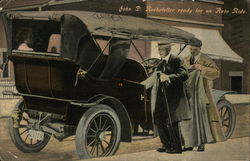 John D. Rockefeller Ready for an Auto Ride Men Postcard Postcard Postcard