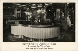 Piccadilly Circus Bar New York, NY Postcard Postcard Postcard