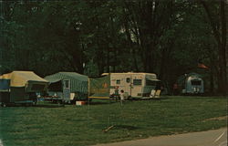 Riverside Camping, Beach Bend Park Postcard