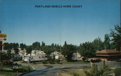 Portland Mobile Home Court Postcard