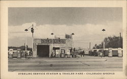 Sterling Service Station & Trailer Park Postcard