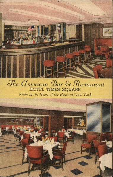 The American Bar & Restaurant, Hotel Times Square New York City, NY ...