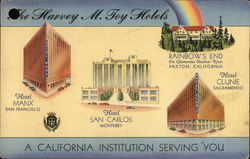 The Harvey M. Toy Hotels Postcard