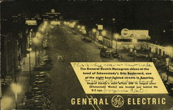 Lighting the Erie Boulevard Way, General Electric Schenectady, NY Postcard Postcard Postcard