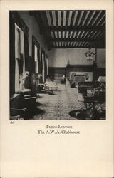 Tudor Lounge, A.W.A. Clubhouse Postcard