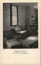 Members' Lounge, The AWA Clubhouse Postcard