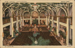 New Hotel Jefferson, Grand Lobby Postcard