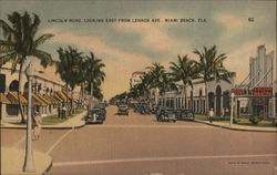 Lincoln Road, Looking East From Lennox Ave. Postcard