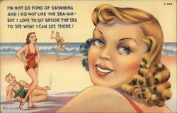 Having Fun on the Beach Swimsuits & Pinup Postcard Postcard Postcard