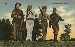 The Arms of the Service Military Postcard Postcard Postcard