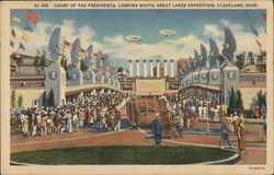 Court of the Presidents Looking South, Great Lakes Exposition Cleveland, OH Postcard Postcard Postcard